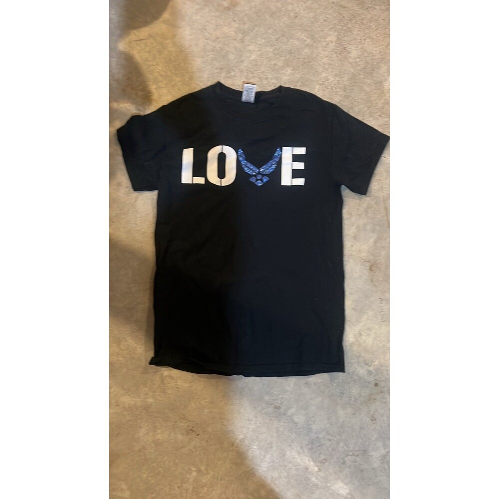 Black LOVE AIR FORCE Shirt size S